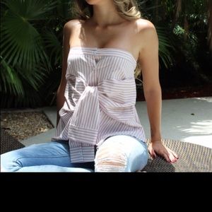 NWT off the shoulder striped top